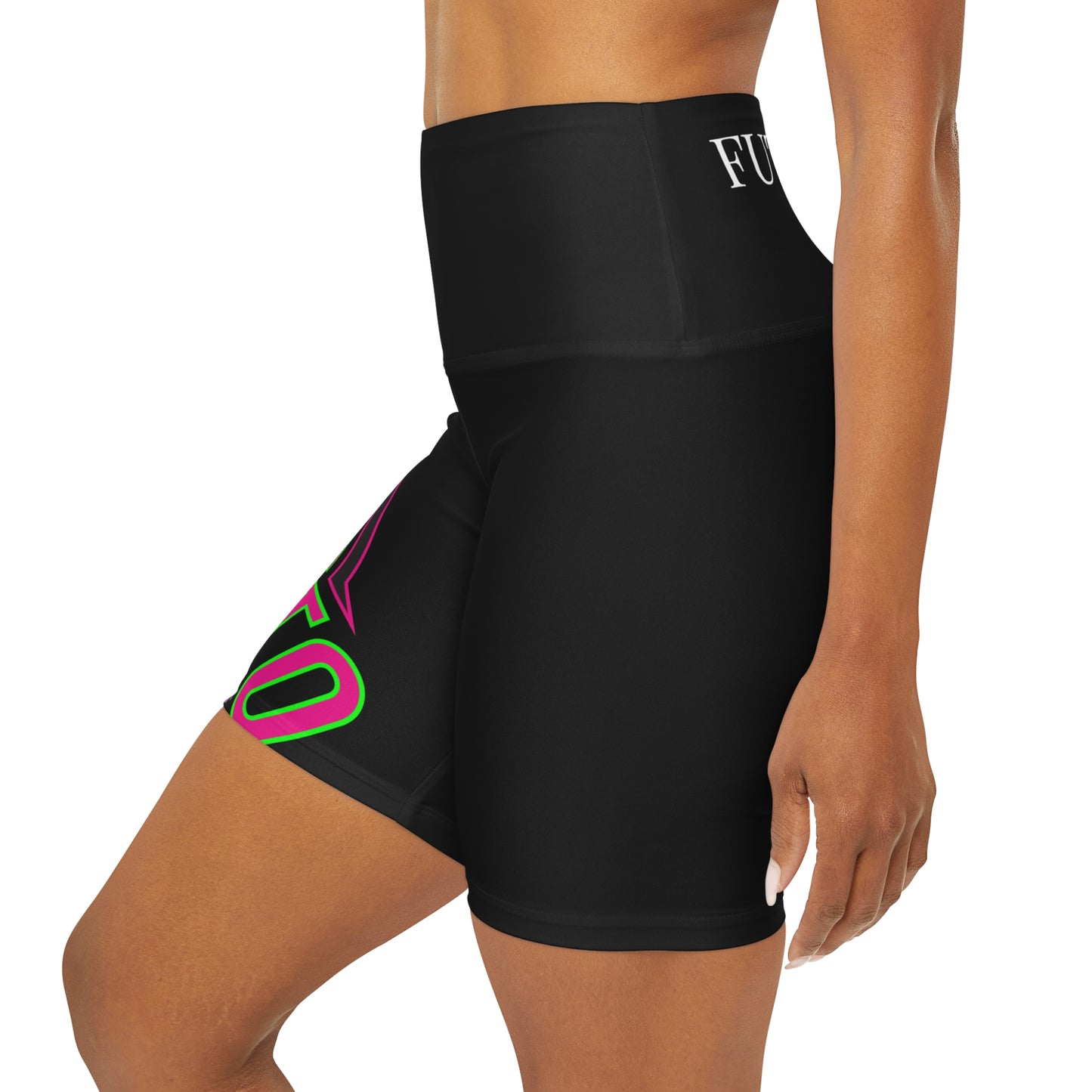 High Waisted Yoga Shorts (AOP)