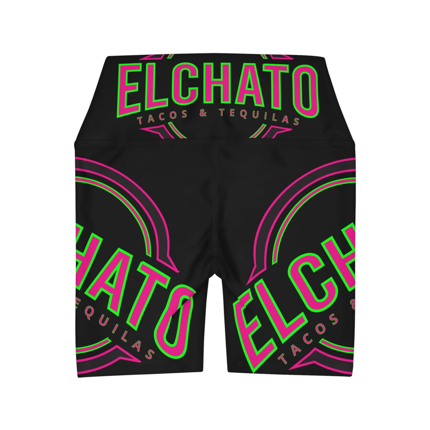 High Waisted Yoga Shorts (AOP)
