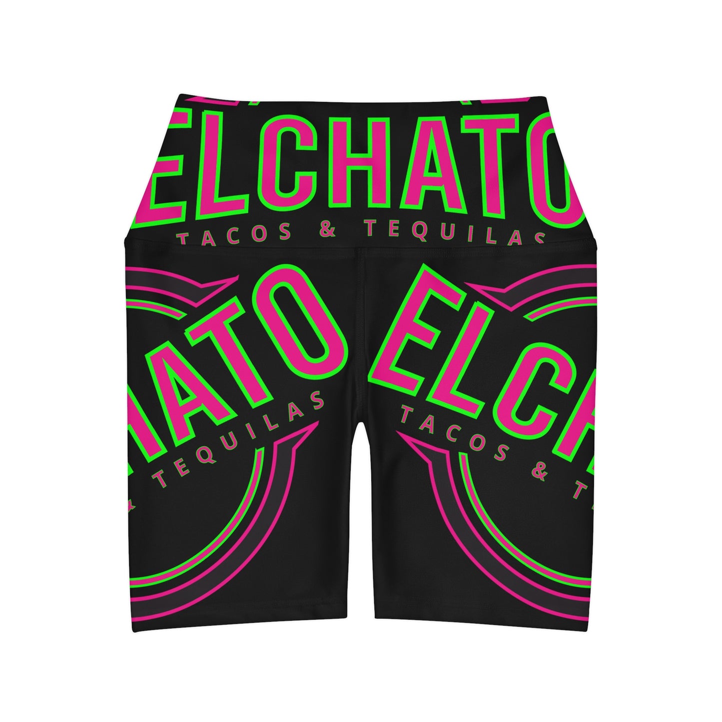 High Waisted Yoga Shorts (AOP)