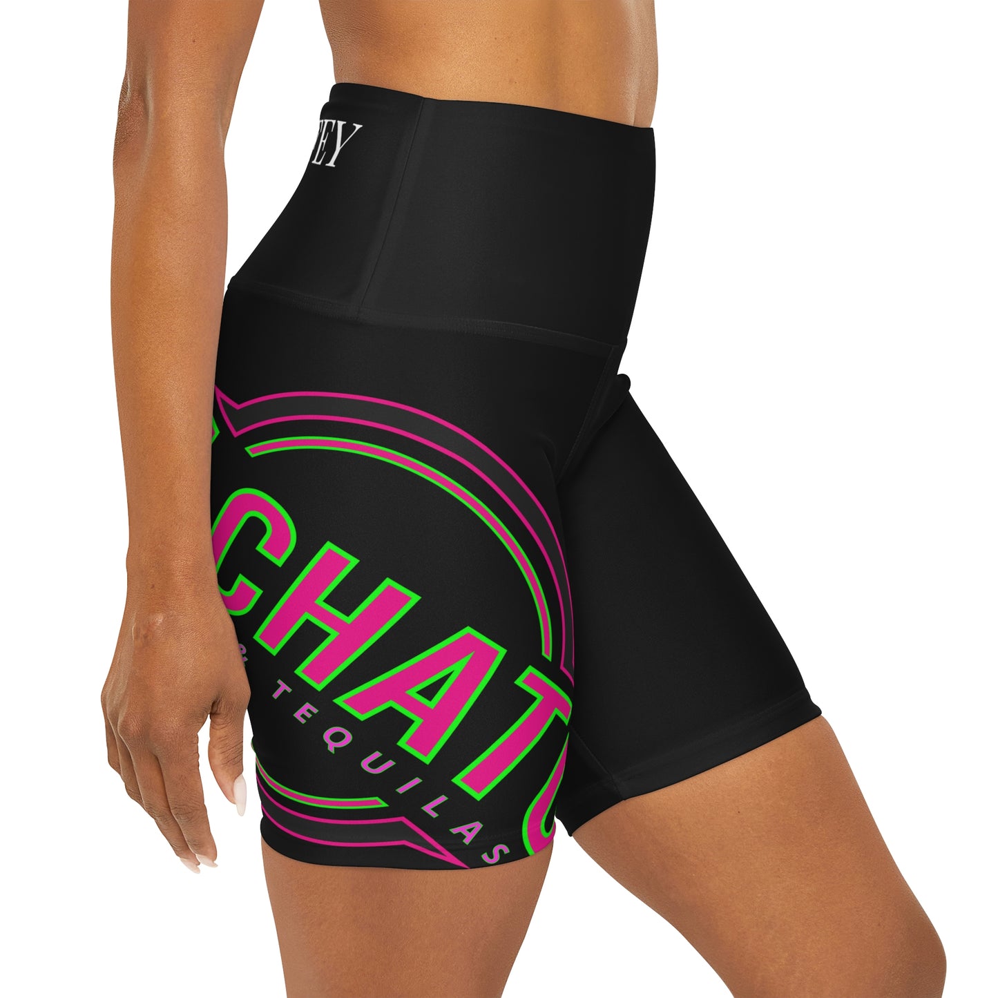 High Waisted Yoga Shorts (AOP)