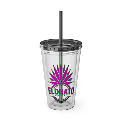Sunsplash Tumbler with Straw, 16oz