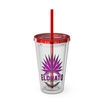 Sunsplash Tumbler with Straw, 16oz