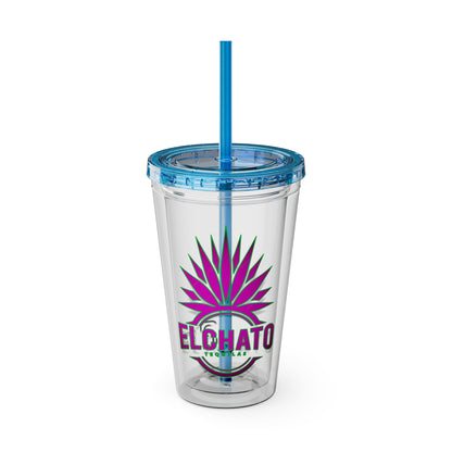 Sunsplash Tumbler with Straw, 16oz