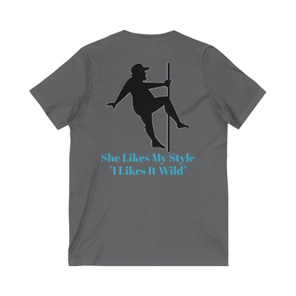 Unisex Jersey Short Sleeve V-Neck Tee
