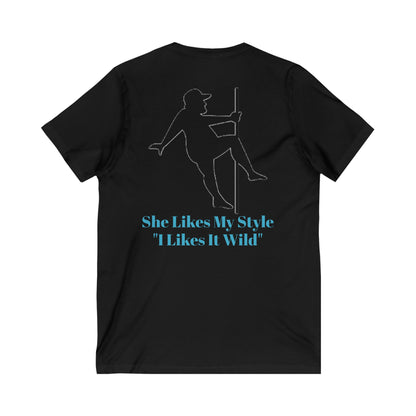Unisex Jersey Short Sleeve V-Neck Tee
