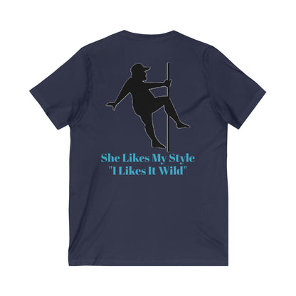 Unisex Jersey Short Sleeve V-Neck Tee